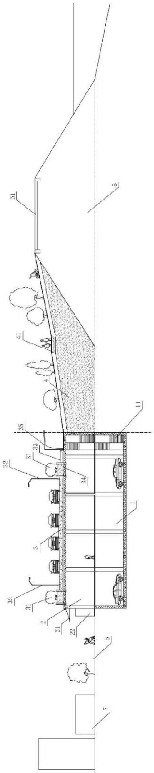 一种空间复合利用的立体堤防构建结构的制作方法