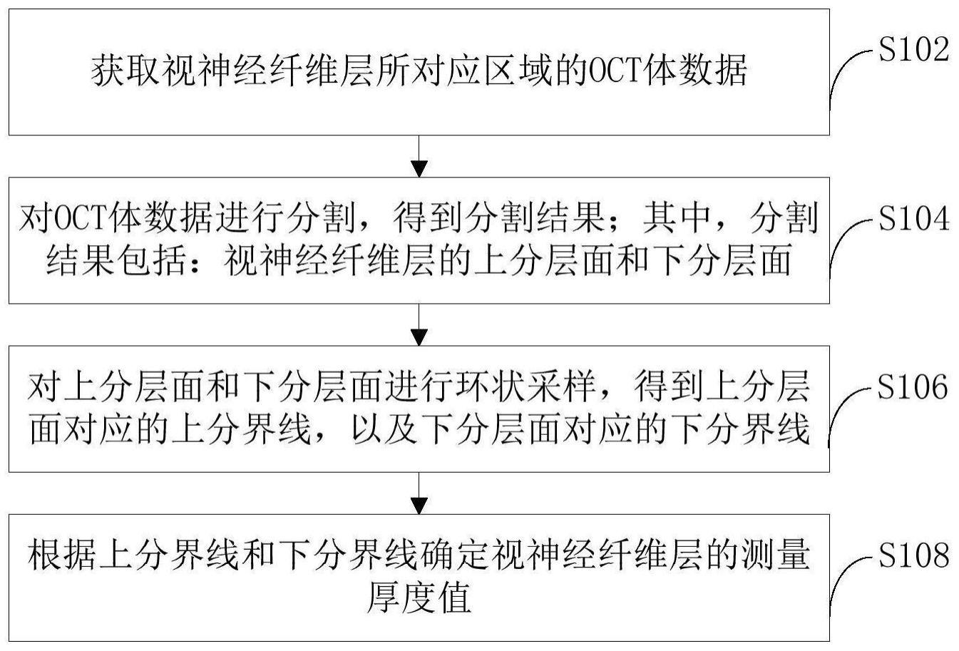 视神经纤维层的厚度确定方法、装置及电子设备与流程