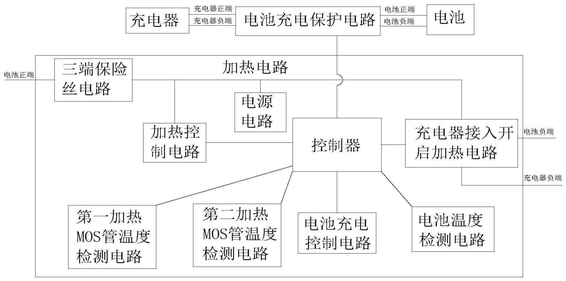 带低温加热的保护板电路的制作方法