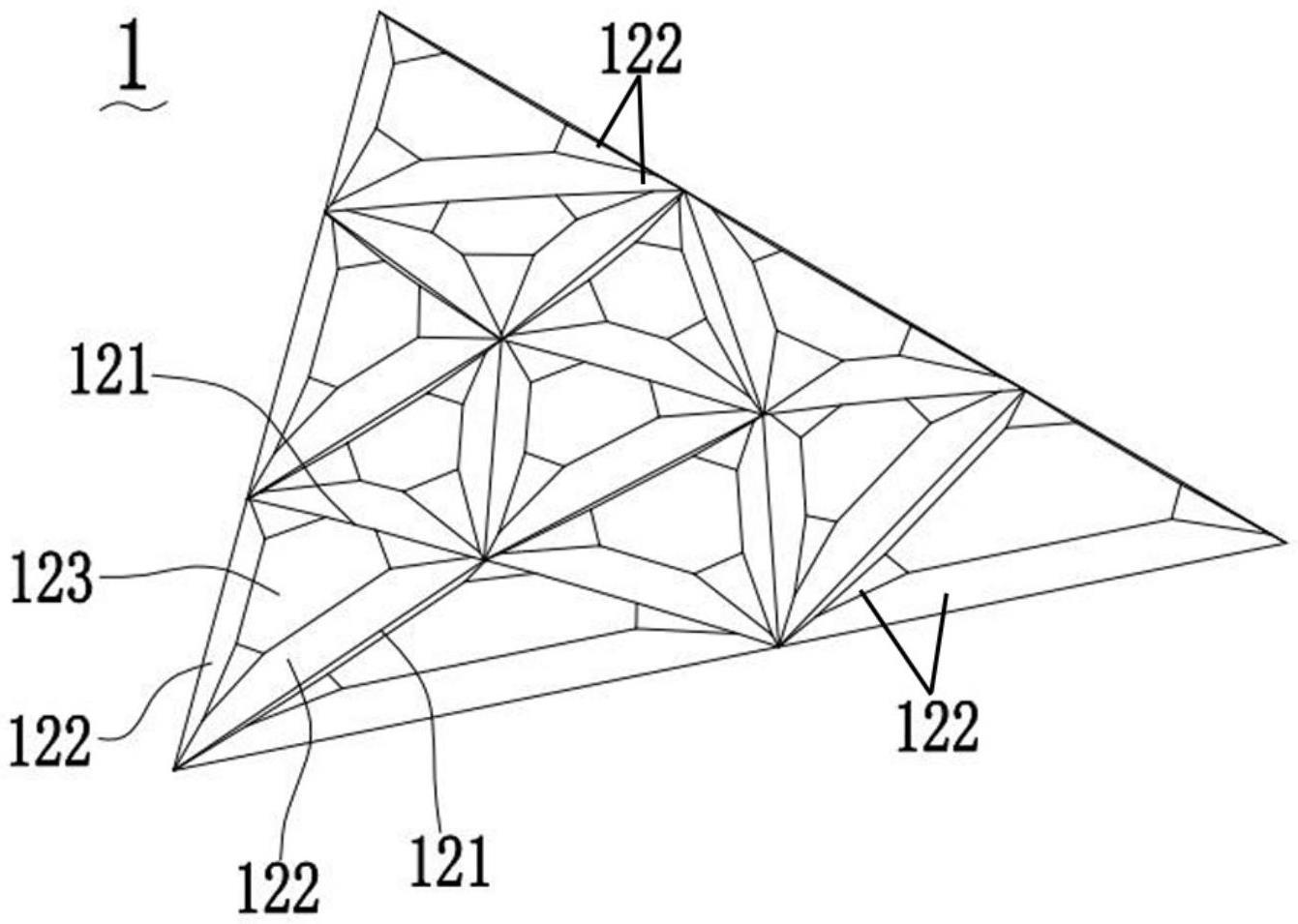 一体龟裂宝石面结构的制作方法